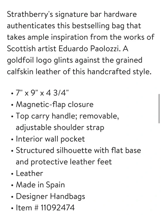 Strathberry Mosaic leather top handle bag Pine Green - Picture 14 of 15